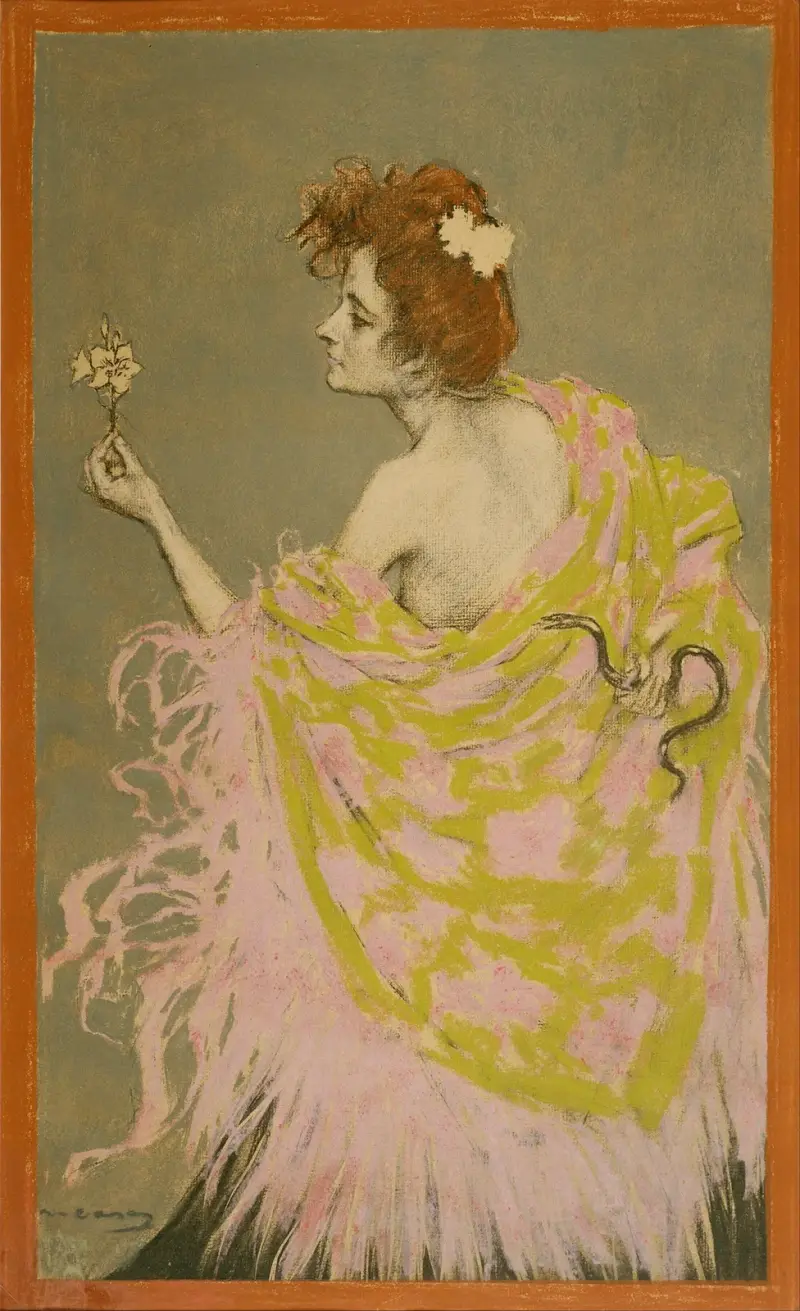 Original design for the poster ‘Sífilis’ av Ramón Casas