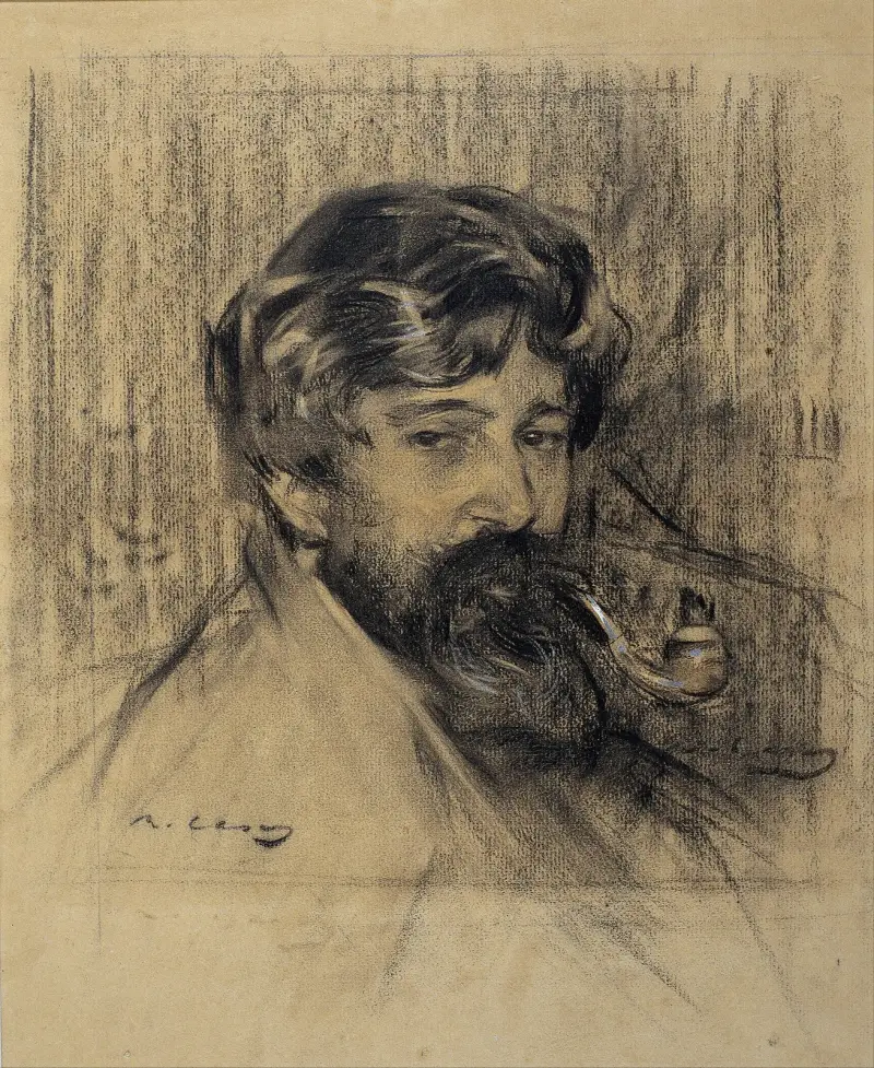Portrait of Santiago Rusiñol av Ramón Casas