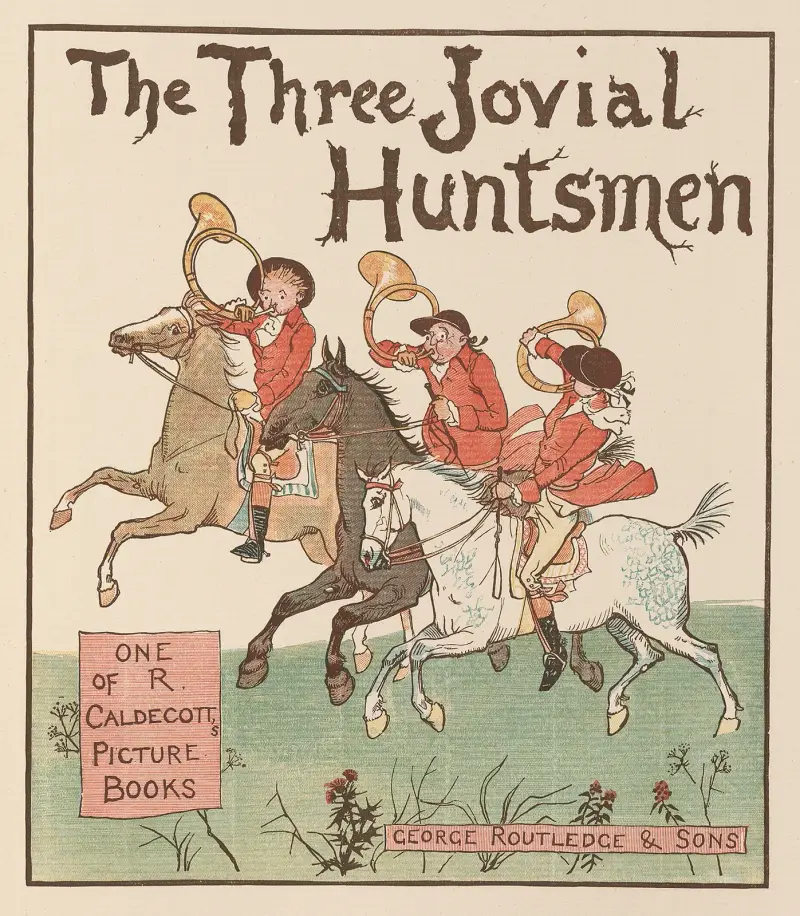 The Three Jovial Huntsmen Pl.1 av Randolph Caldecott