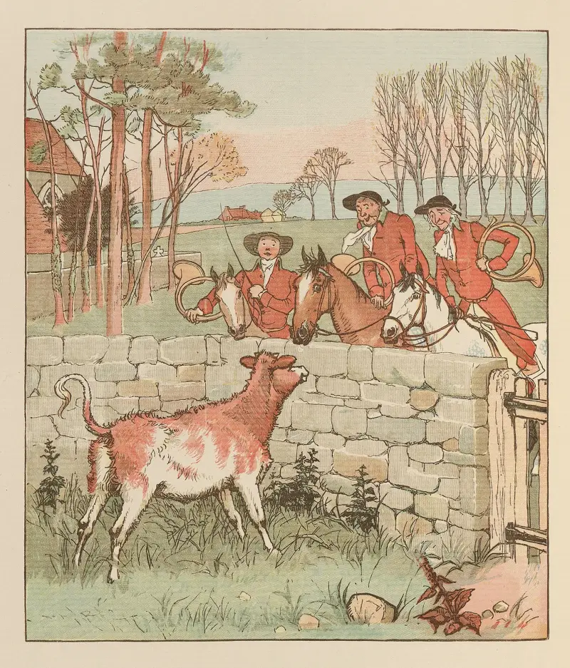 The Three Jovial Huntsmen Pl.5 av Randolph Caldecott
