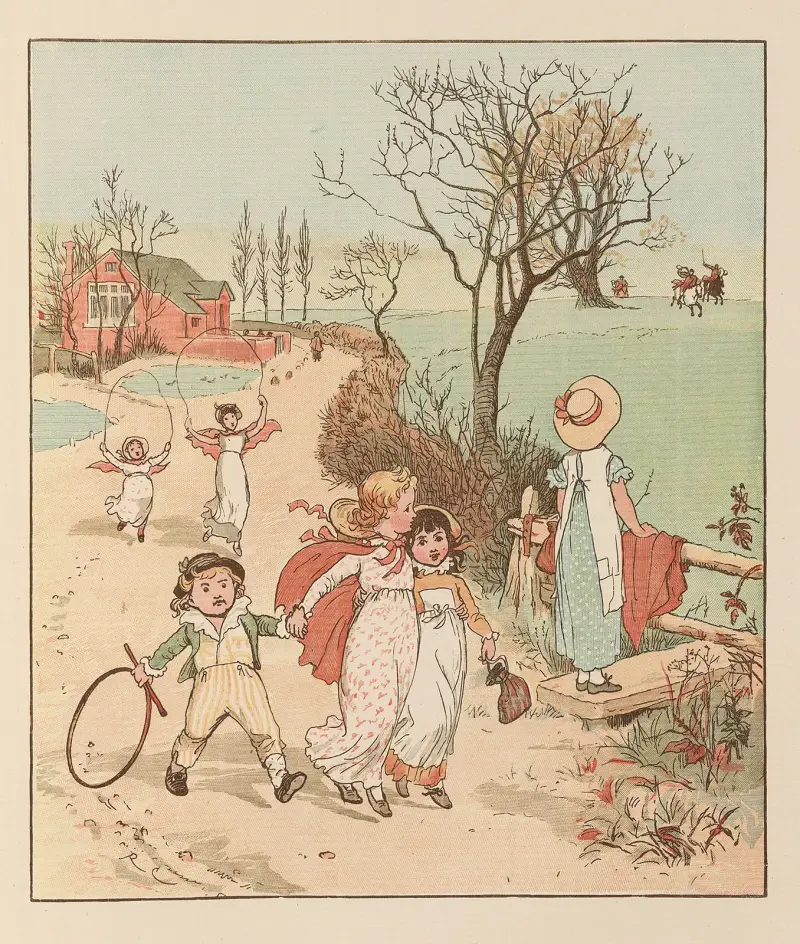 The Three Jovial Huntsmen Pl.6 av Randolph Caldecott