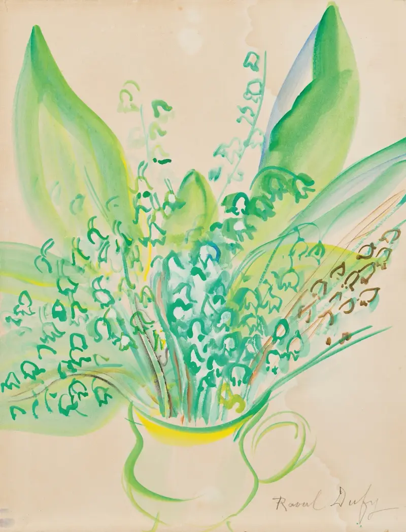 Liljekonvaljebukett av Raoul Dufy