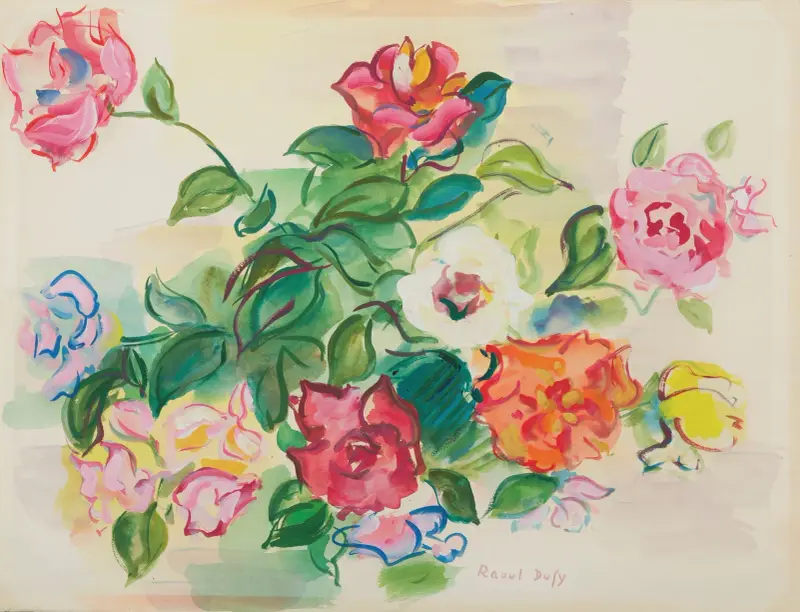 Bouquet de roses av Raoul Dufy