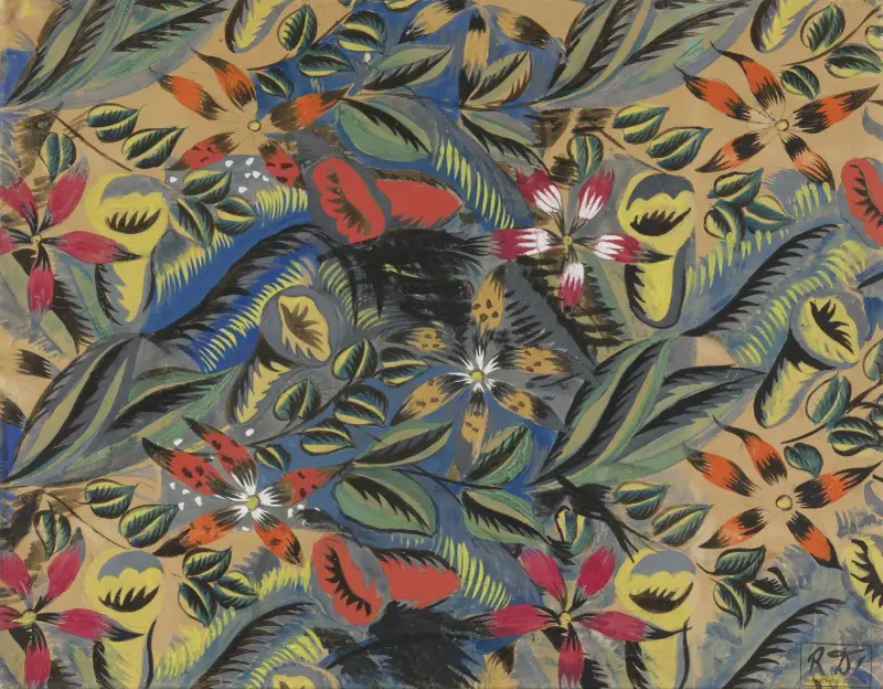 Blomsterkomposition med amariljer av Raoul Dufy