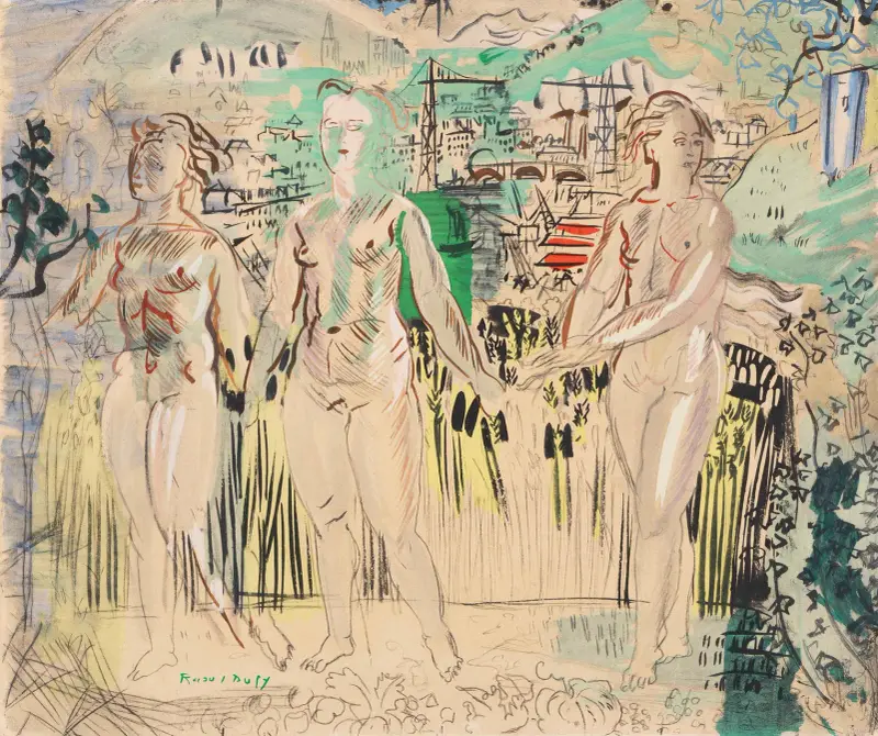 De tre gracerna av Raoul Dufy