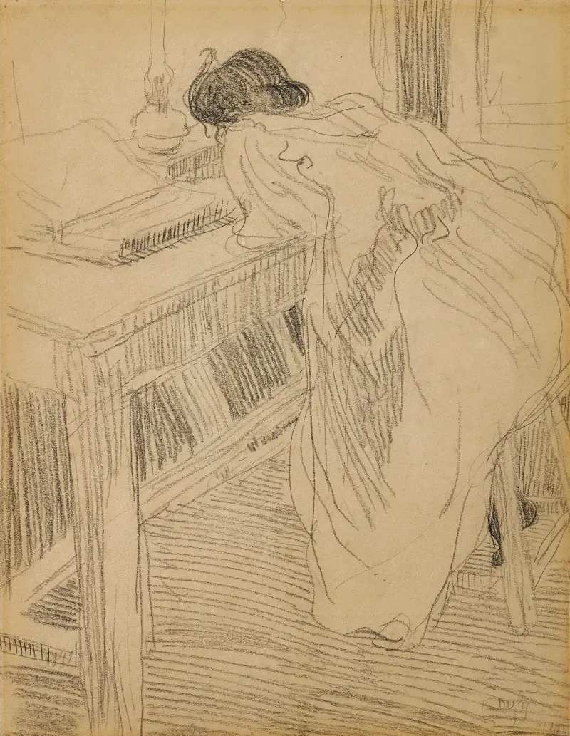 Kvinna vid sitt bord av Raoul Dufy