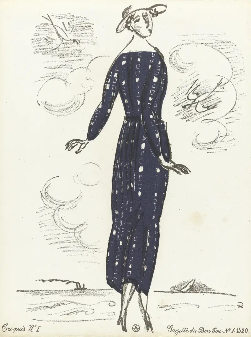 Gazette du Bon Ton – Croquis No. I av Raoul Dufy