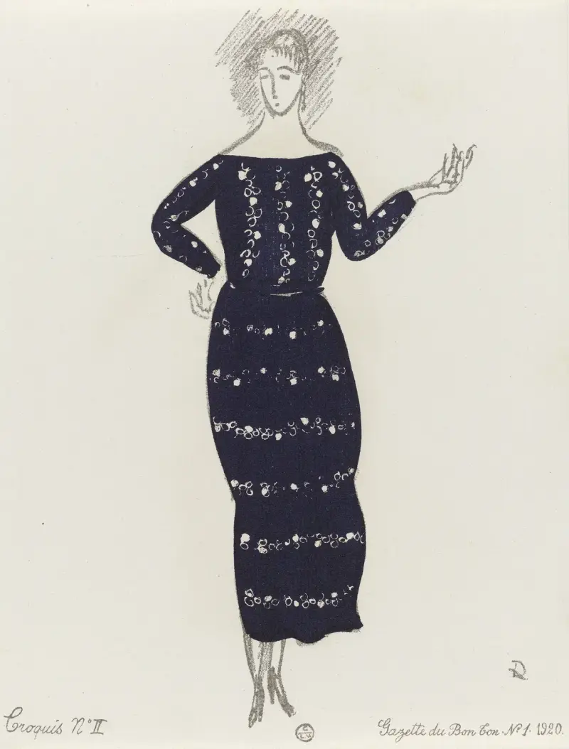Gazette du Bon Ton – Croquis No II av Raoul Dufy