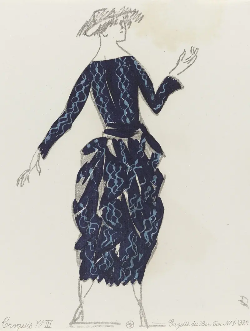Gazette du Bon Ton – Croquis No. III von Raoul Dufy