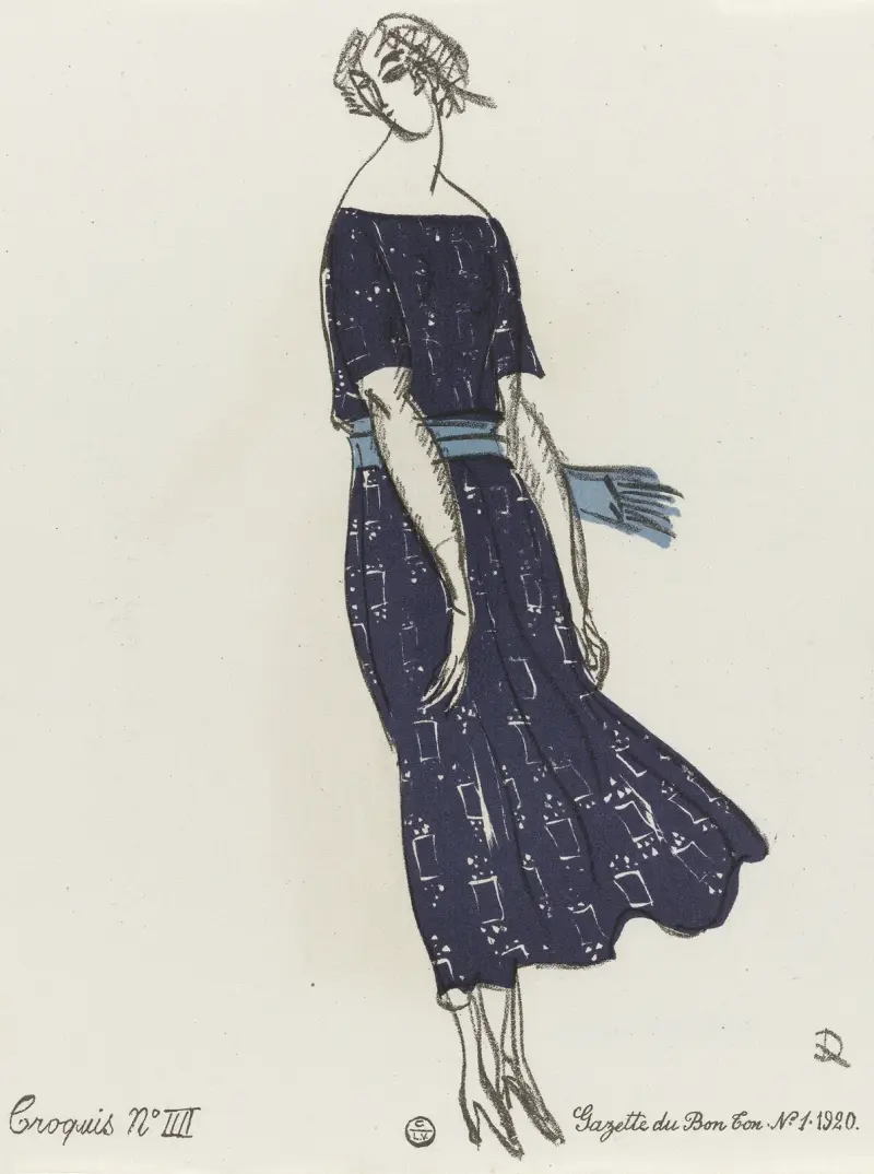 Gazette du Bon Ton – Croquis Nr. IIII von Raoul Dufy
