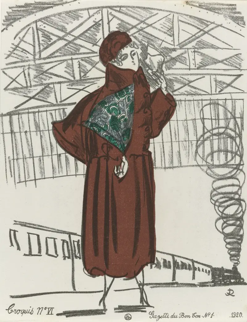 Gazette du Bon Ton – Croquis No VI av Raoul Dufy