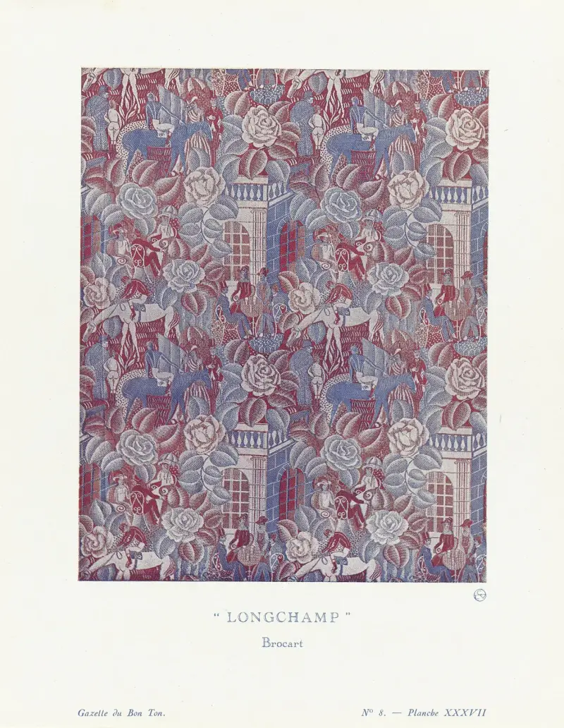Gazette du Bon Ton – Longchamp, Brocart av Raoul Dufy