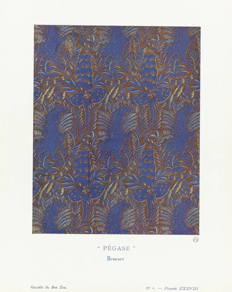 Gazette du Bon Ton – Pégase, Brocart av Raoul Dufy