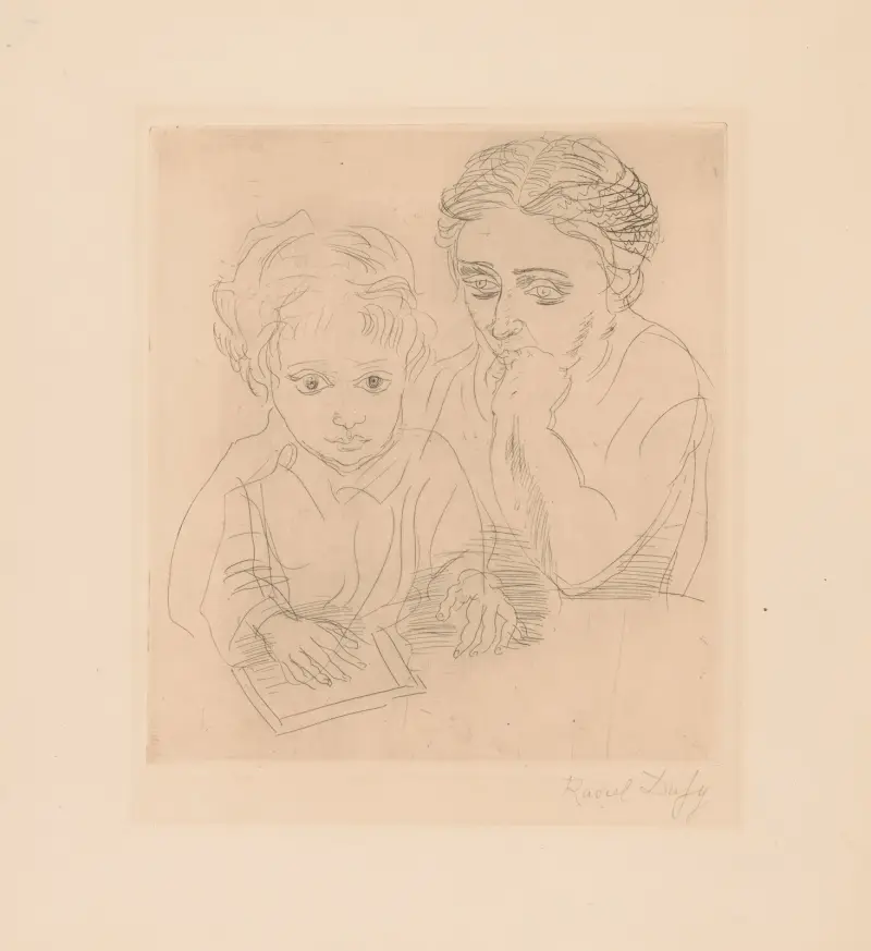 Henriette och hennes mor av Raoul Dufy