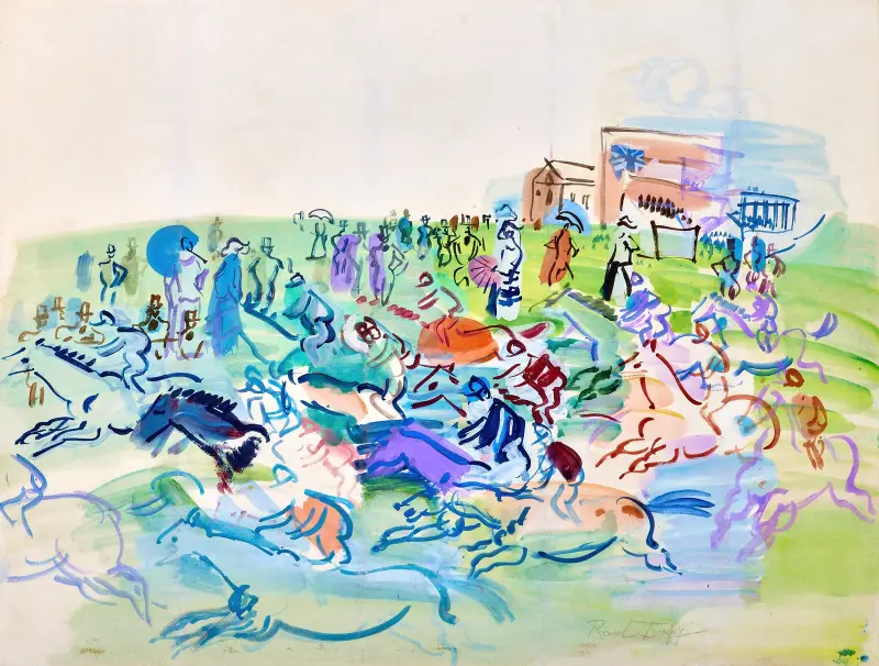 Kapplöpningen i Epsom av Raoul Dufy