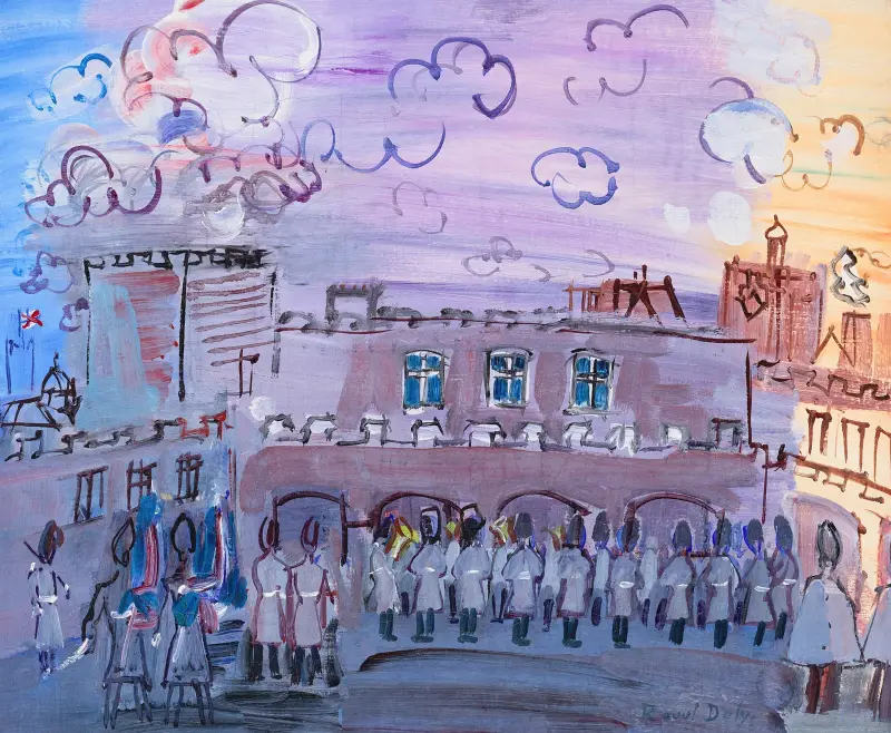 Vaktavlösningen vid Saint James's Palace av Raoul Dufy