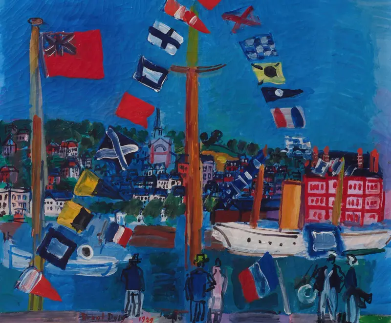 Bassängen i Deauville av Raoul Dufy