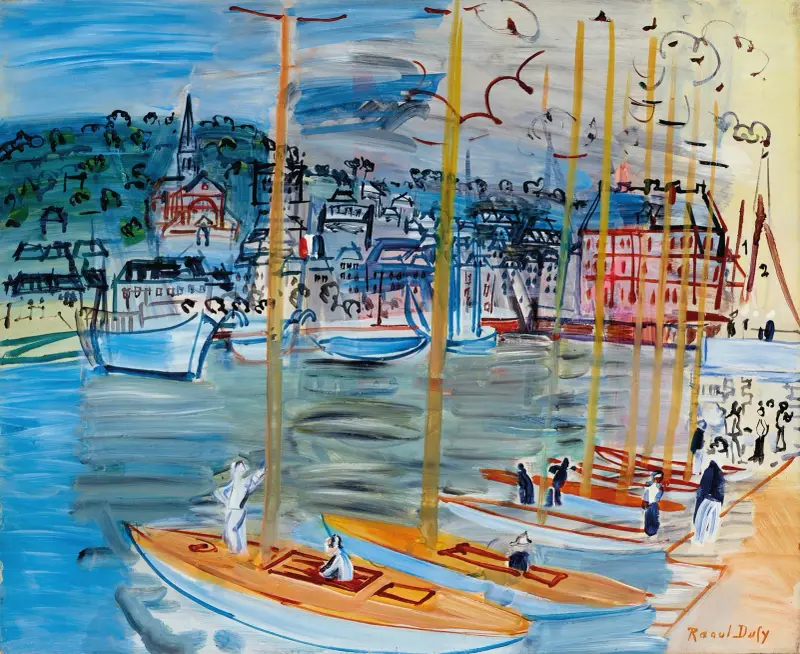 Bassängen i Deauville av Raoul Dufy