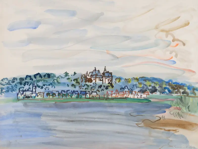 Slottet Chaumont vid Loires strand av Raoul Dufy
