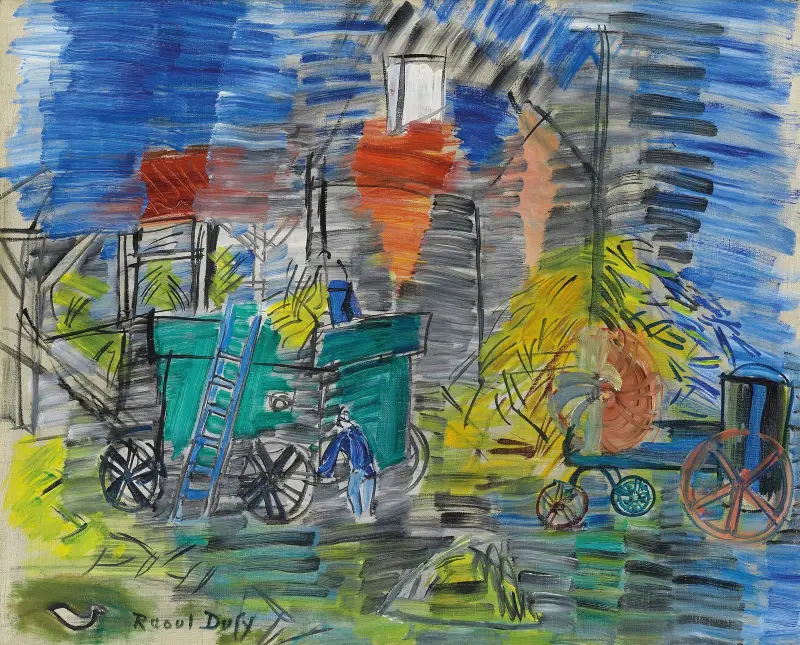Blå tröskning av Raoul Dufy