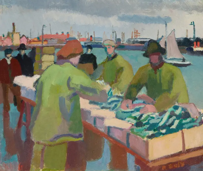 Le marché aux poissons av Raoul Dufy