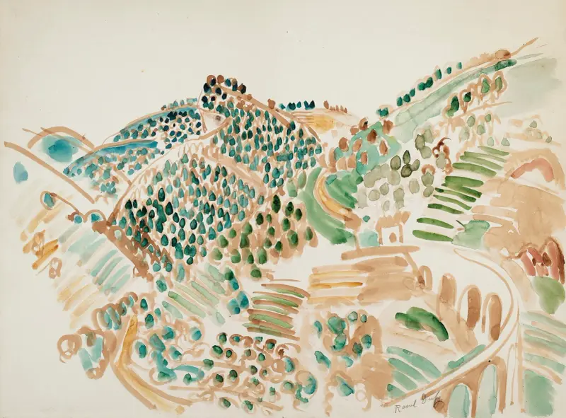 Viadukten i Vence av Raoul Dufy