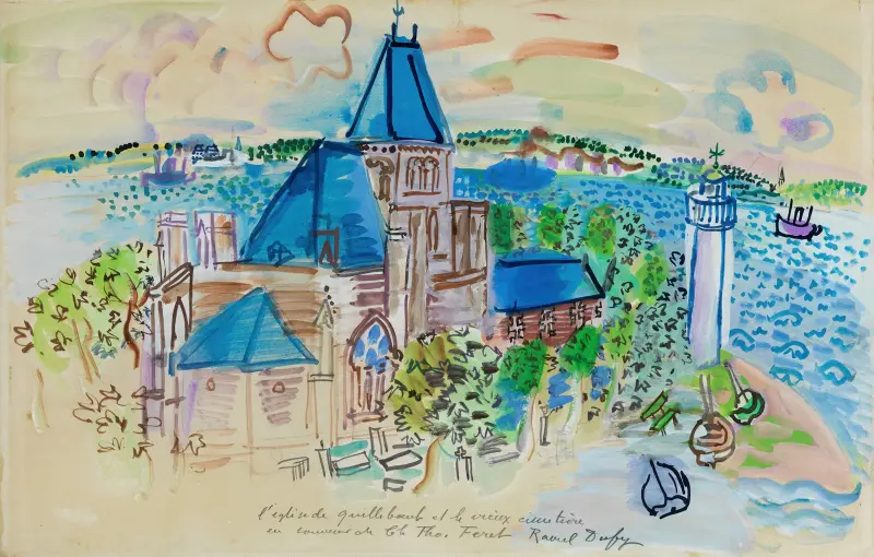 Die Kirche von Quillebeuf von Raoul Dufy