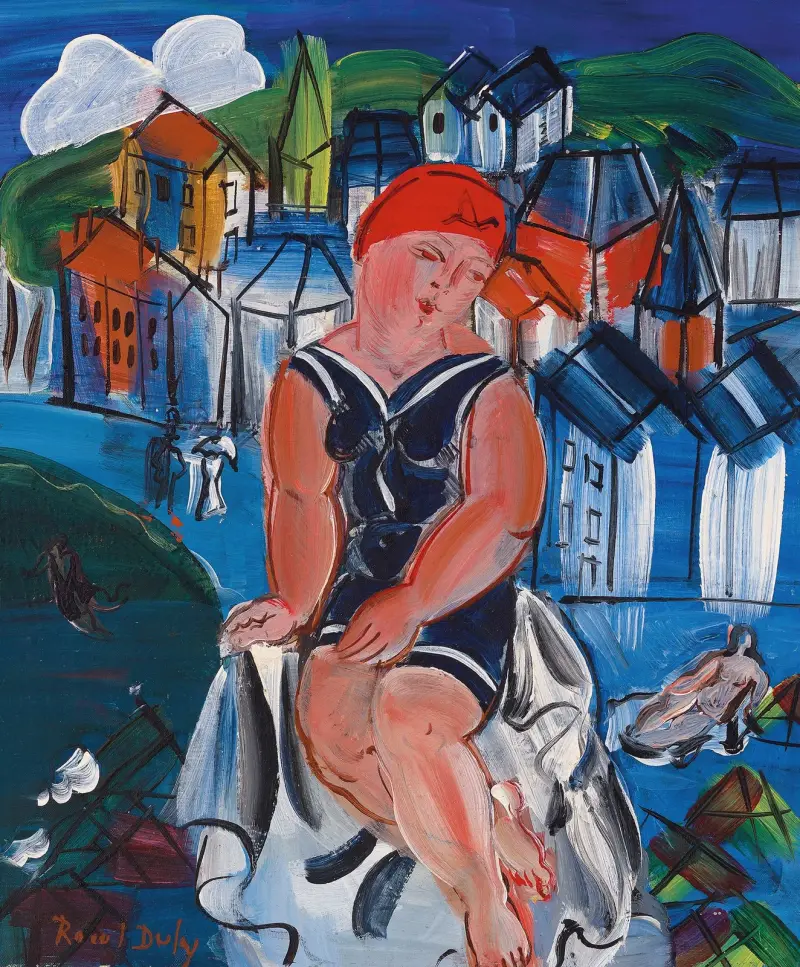 Petite baigneuse à Sainte-Adresse av Raoul Dufy