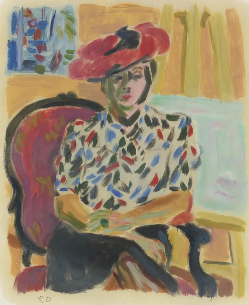 Porträtt av Berthe av Raoul Dufy