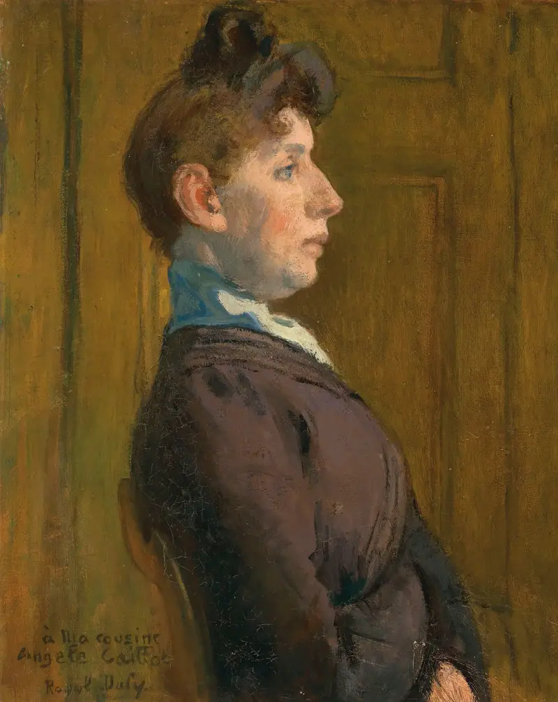 Kvinnopporträtt i profil av Raoul Dufy