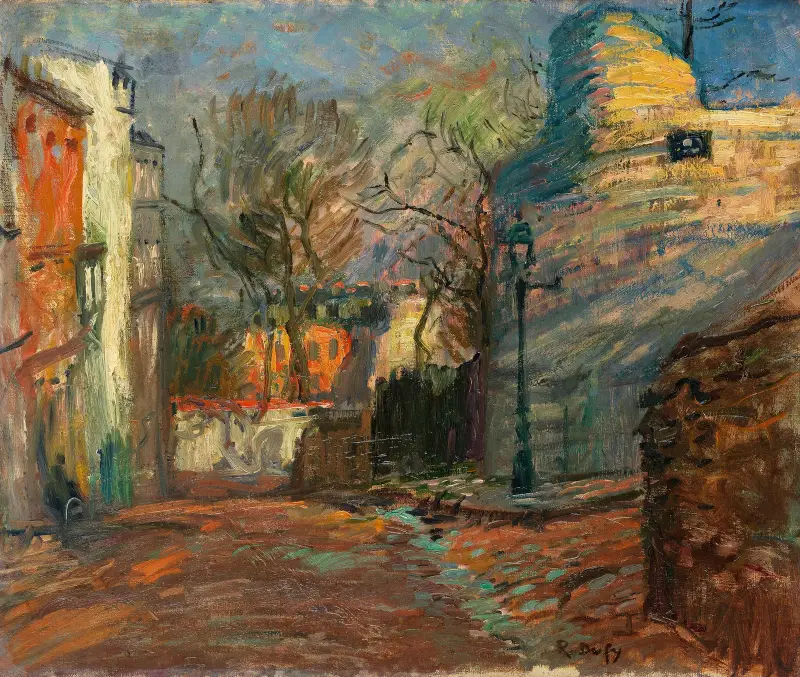 Rue à Montmartre av Raoul Dufy