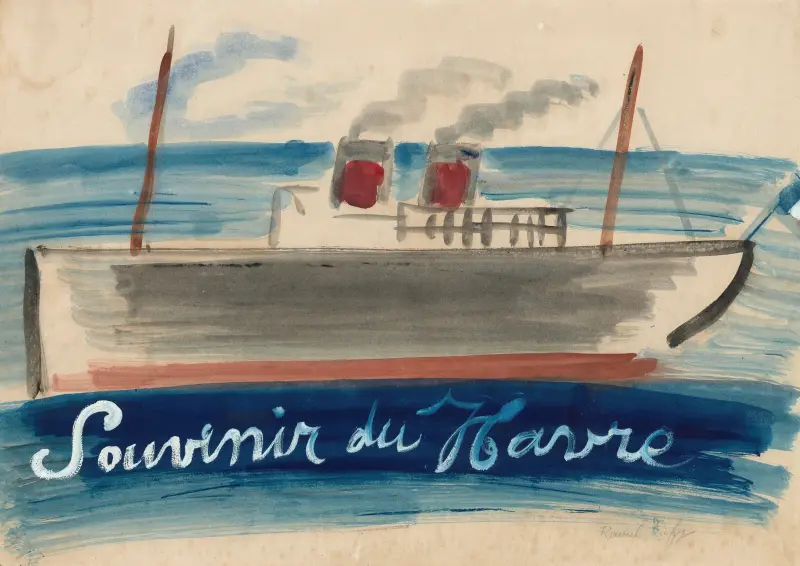 Minnesbild från Le Havre av Raoul Dufy
