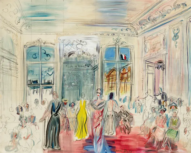 En visning hos Schiaparelli av Raoul Dufy