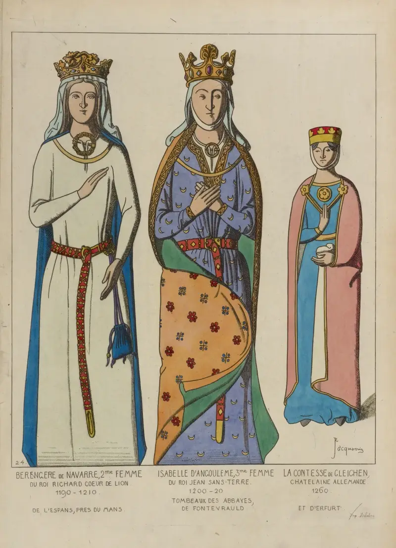 Berengere de Navarre, 2me femme du roi Richard Coeur de Lion. 1190-1210 av Raphaël Jacquemin