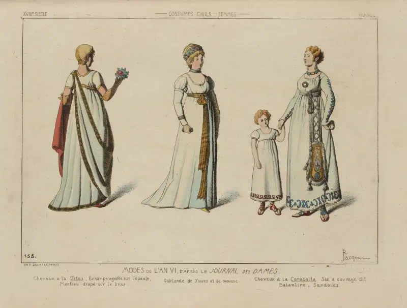 Móda roku VI, podle Journal des Dames, Raphaël Jacquemin