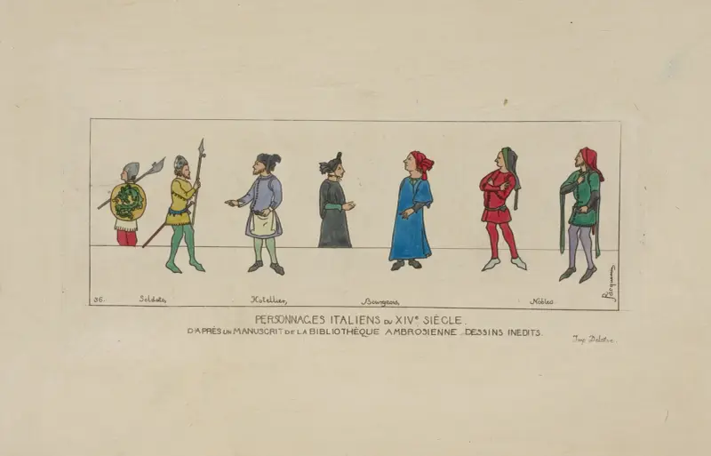 Personnages Italiens du XIVe siècle av Raphaël Jacquemin