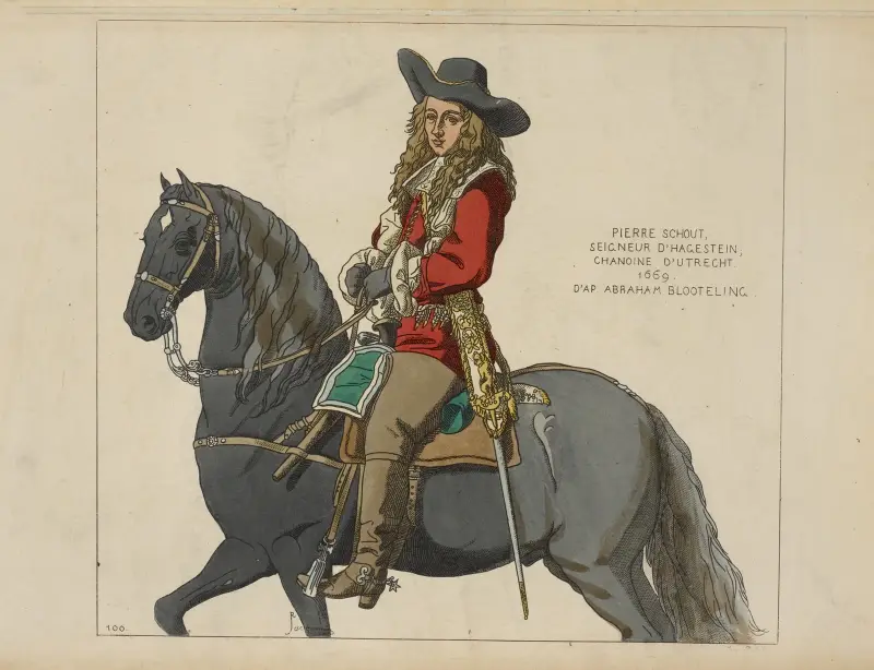 Pierre Schout, Seigneur d’Hagestein, Kanoniker von Utrecht. 1669. Nach Abraham Blooteling. von Raphaël Jacquemin