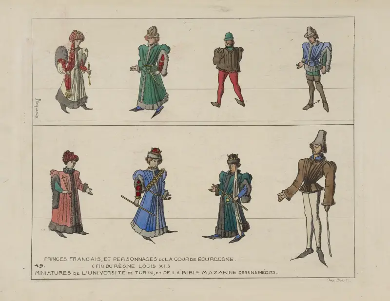 Franska prinsar och personer vid burgundiska hovet (slutet av Ludvig XI:s regeringstid) av Raphaël Jacquemin