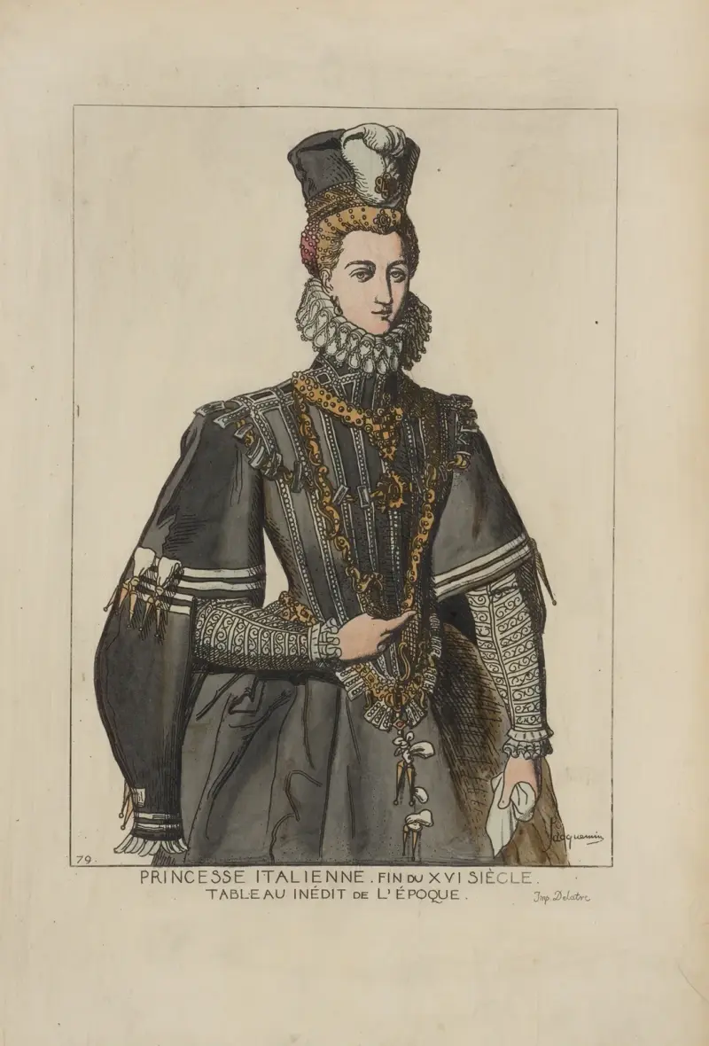 Princesse Italienne. Fin du XVI siècle. Tableau inédit de l’époque. von Raphaël Jacquemin