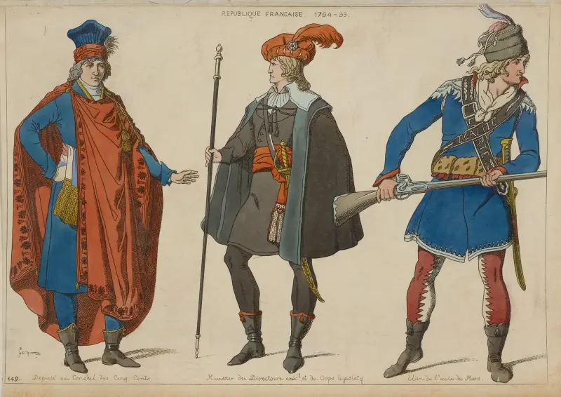Franska republiken 1794–99. De femhundrades råds deputerad. Direktoriets och den lagstiftande kårens ordningsvakt av Raphaël Jacquemin