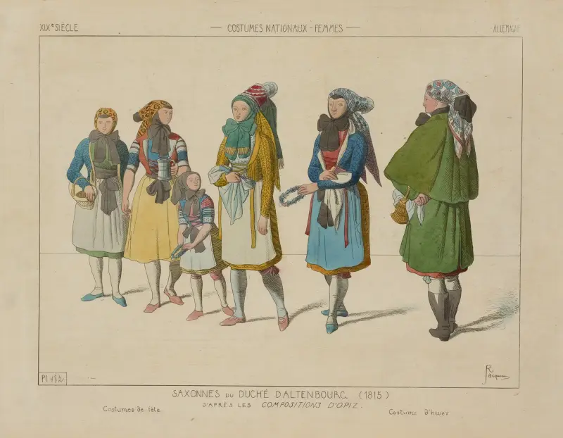 Saxonnes du duché Daltenbourg (1815) av Raphaël Jacquemin