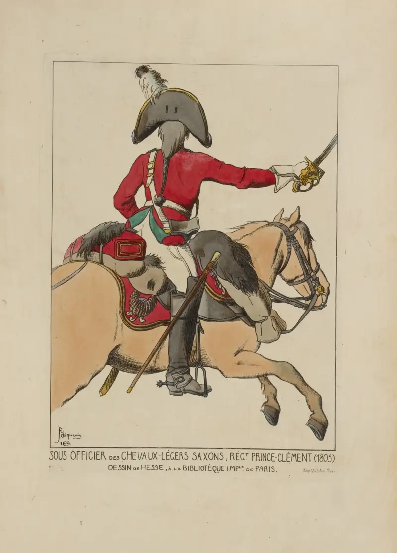 Underofficer vid de sachsiska Chevaux-Légers, regemente Prins-Clément (1805) av Raphaël Jacquemin