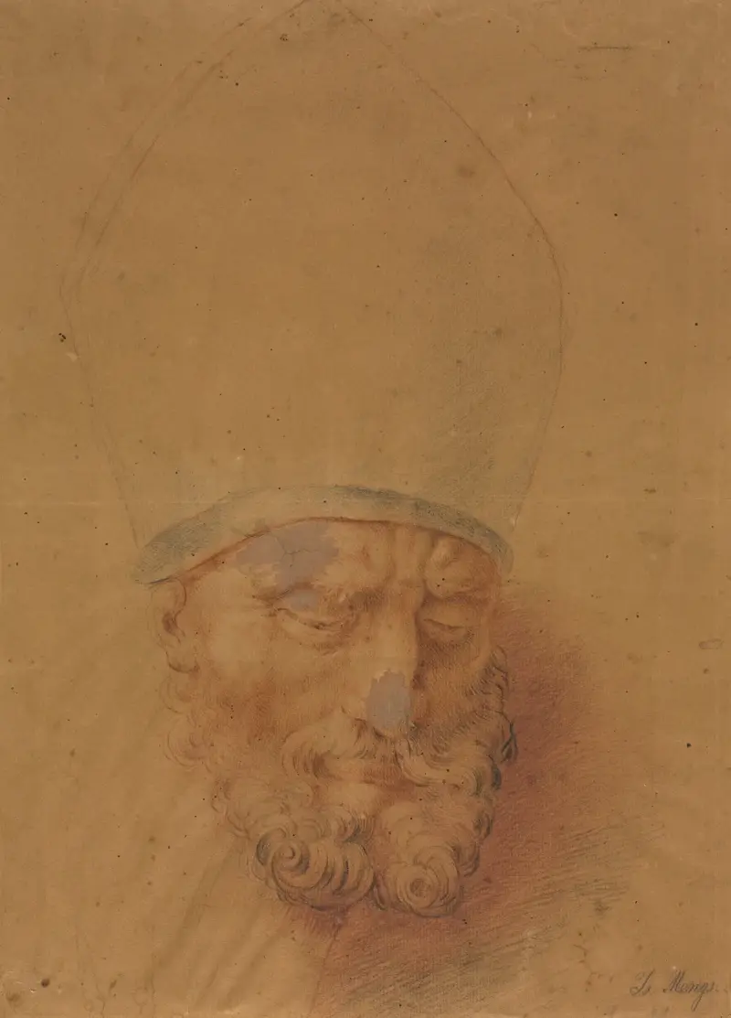 Kopf eines Bischofs von Anton Raphael Mengs