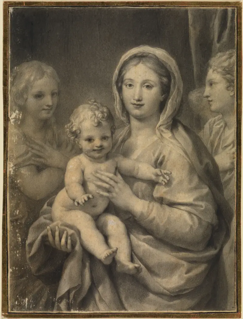 Madonna mit dem Kind und zwei Engel av Anton Raphael Mengs