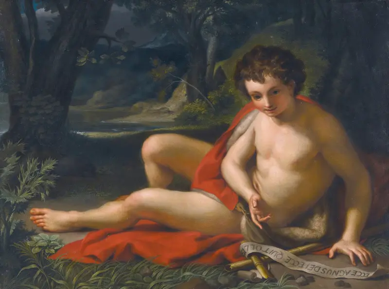 Saint John The Baptist In The Desert av Anton Raphael Mengs