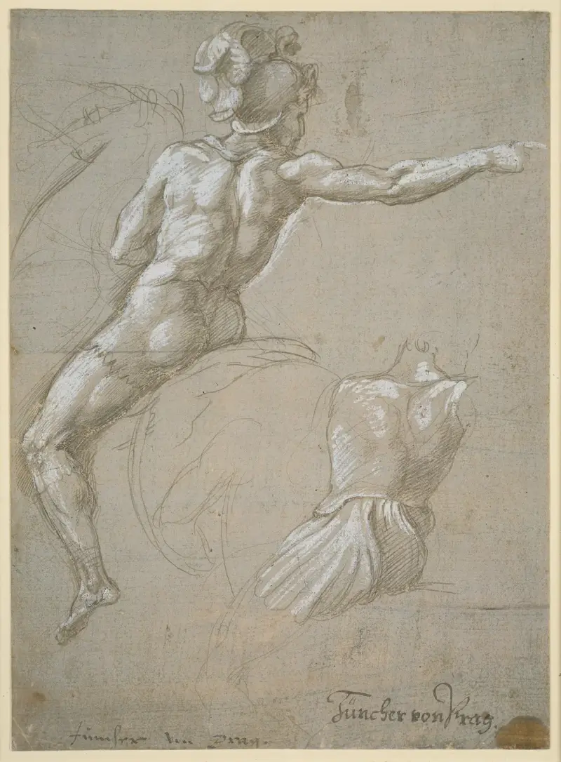 Studie eines Kriegers zu Pferd von Raphael