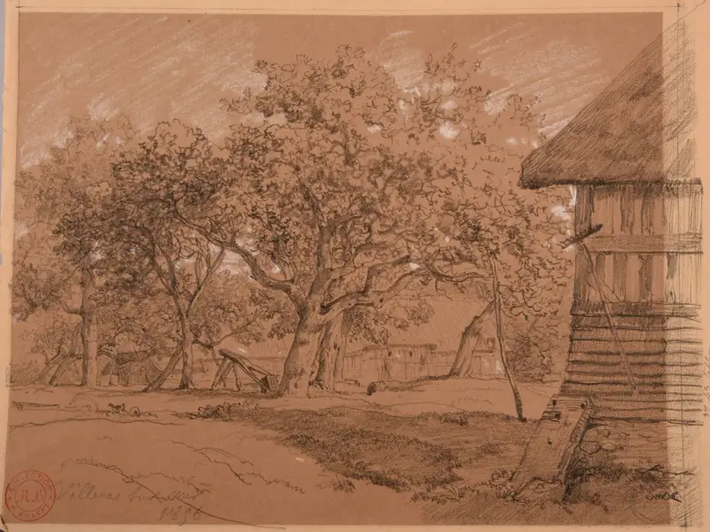 Cour de ferme av Jacques-Raymond Brascassat