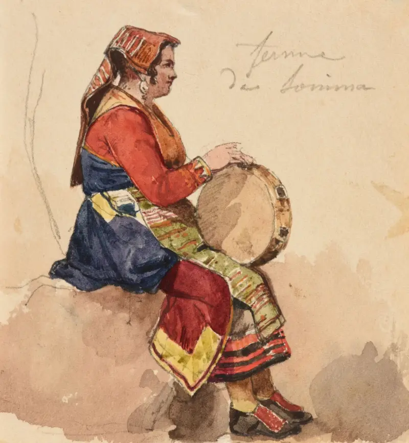 Studie av kvinna från Sonima av Jacques-Raymond Brascassat