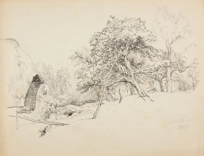 Gård i Villers av Jacques-Raymond Brascassat