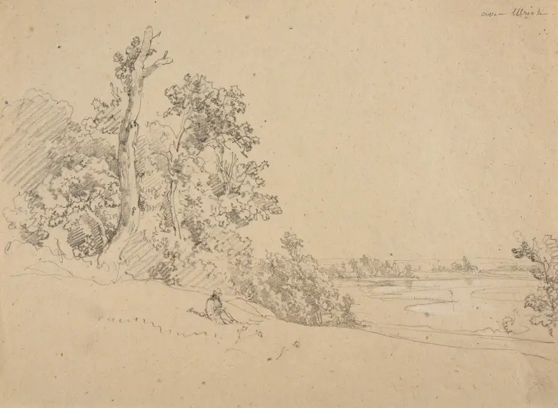 Normandiskt landskap nära Trouville av Jacques-Raymond Brascassat